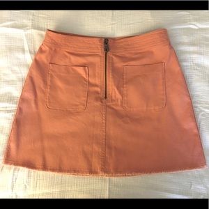 New Madewell Coral Zip mini skirt pockets 10 12